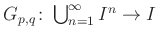 $ G_{p,q}\colon \bigcup_{n=1}^\infty I^n\to I$