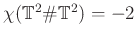 $ \chi(\mathbb{T}^2\char93 \mathbb{T}^2) = -2$